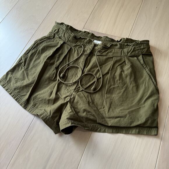Ulla Johnson Shorts 28 Green 2.5 Inseam New York Military Designer Glam Boho - Picture 7 of 7